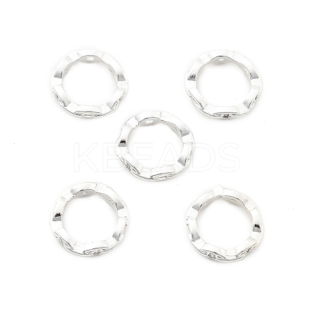 Brass Micro Pave Clear Cubic Zirconia Bead Frame KK-H495-03S-1
