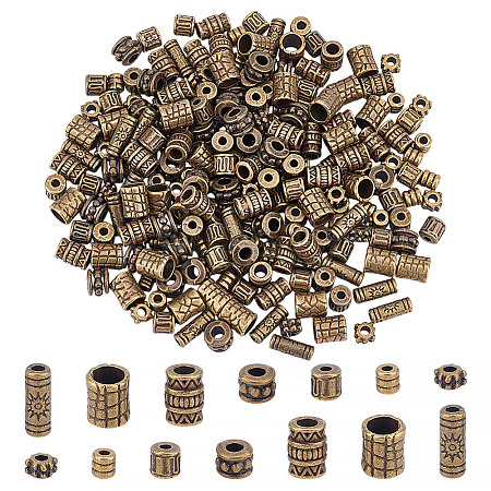 240Pcs 8 Styles Tibetan Style Alloy Bead Spacers FIND-NB0005-67-1