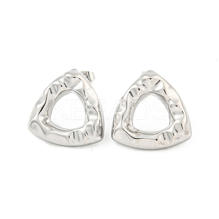 Non-Tarnish Triangle 304 Stainless Steel Ear Studs EJEW-L290-005P-1