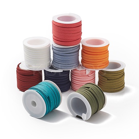 (Defective Closeout Sale: Bad Spool) Eco-Friendly Flat Faux Suede Cords LW-XCP0001-10-1