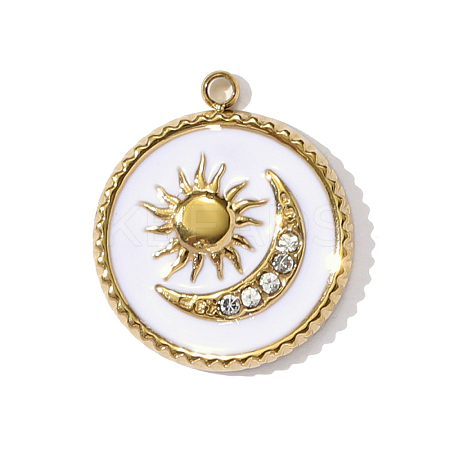 304 Stainless Steel Enamel Pendants STAS-OY002-03G-1