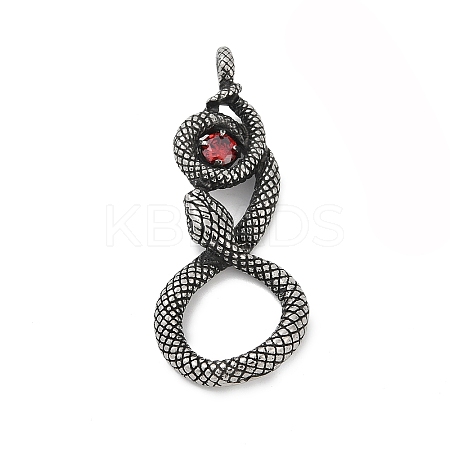316 Surgical Stainless Steel Micro Pave Cubic Zirconia  Pendants STAS-D304-03AS-1