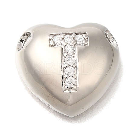 Rack Plating Brass Micro Pave Cubic Zirconia Pendants KK-I722-04P-T-1