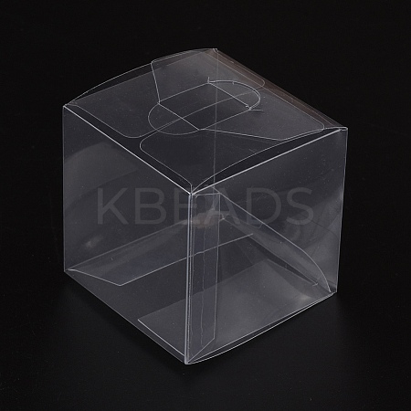 Transparent Plastic PET Box Gift Packaging CON-WH0052-3x3cm-1