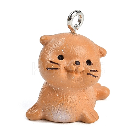 Cute Opaque Resin Pendants RESI-R458-05B-1