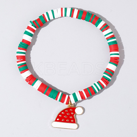 Christmas 304 Stainless Steel Enamel Charm Bracelets AH2991-18-1