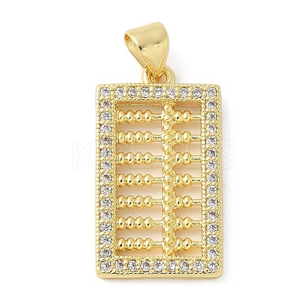 Brass Micro Pave Cubic Zirconia Pendants KK-K298-51G-1
