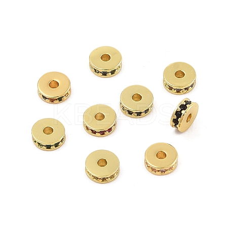 Rack Plating Brass Micro Pave Cubic Zirconia Beads KK-F879-15G-1