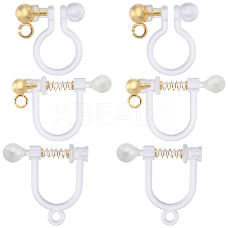 30Pcs 3 Styles 304 Stainless Steel & Plastic Clip-on Earring Findings STAS-BBC0003-36-1