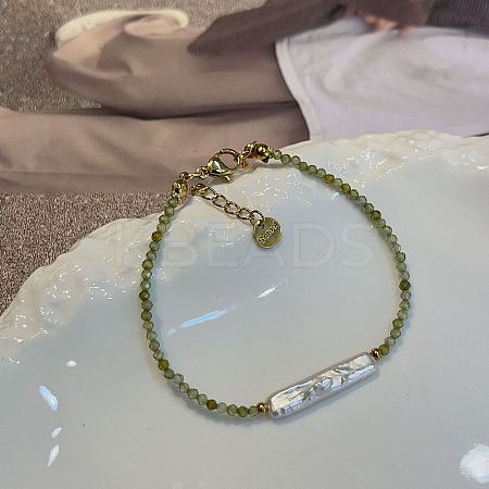 Faceted Cubic Zirconia Beaded Bracelets WG13B90-01-1