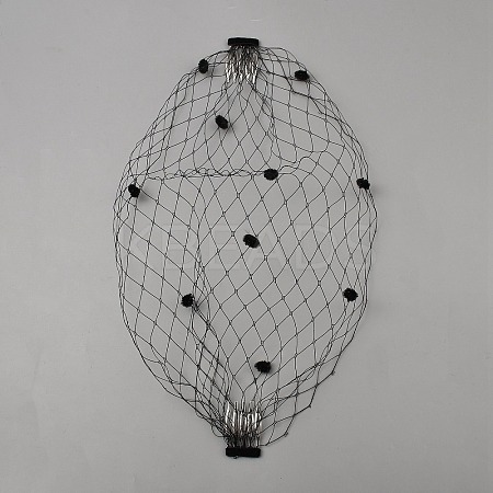 Nylon Fascinator Mesh Face Veil OHAR-WH0034-09B-01-1