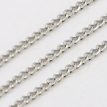 304 Stainless Steel Twisted Chains Curb Chain CHS-K001-25A-1