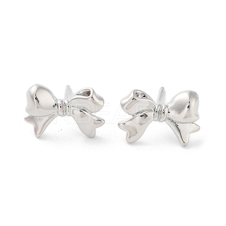 Rack Plating Brass Stud Earring EJEW-C081-29P-1
