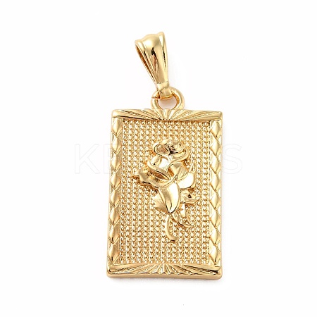 Rack Plating Brass Pendants KK-E281-14G-1