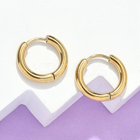 Ion Plating(IP) 304 Stainless Steel Huggie Hoop Earrings LS-EJEW-F111B-16mm-G-1