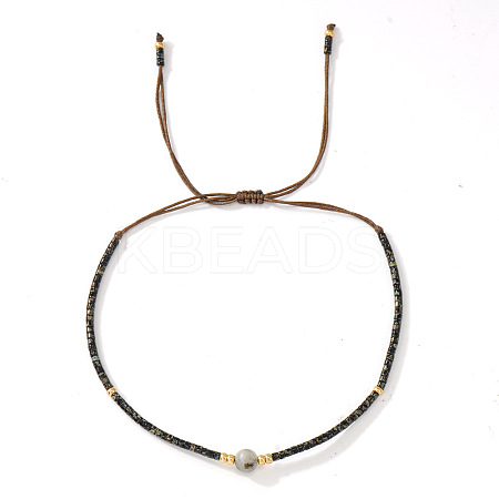 Bohemian Style Handmade Glass Seed Beaded Braided Bead Bracelets for Women LS-TS0574-4-1