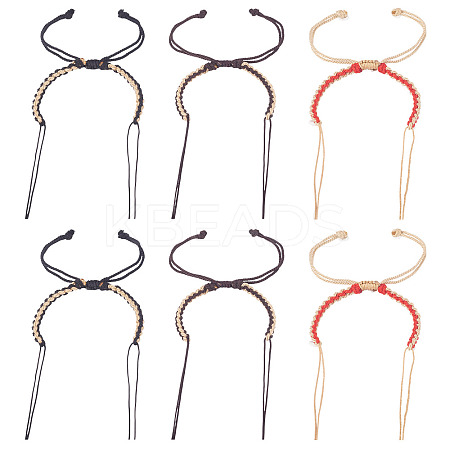 12Pcs 3 Colors Braided Nylon Cord Bracelet Making MAK-TA0001-30-1