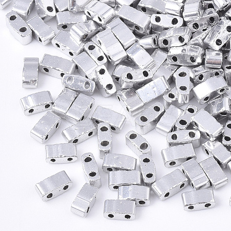 Electroplate Opaque Glass Seed Beads SEED-S023-20B-03-1