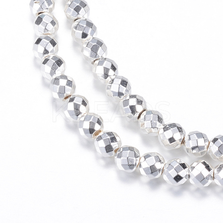Electroplate Non-magnetic Synthetic Hematite Bead Strands G-Q465-22S-1