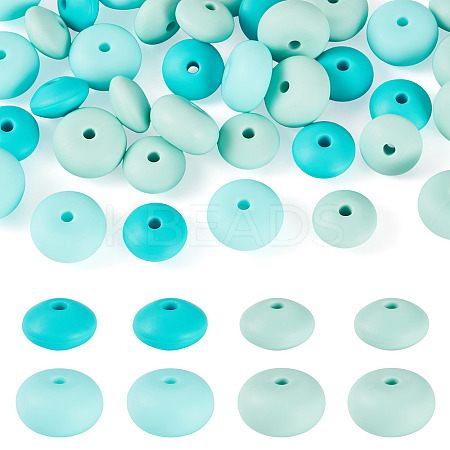 40Pcs 4 Styles Silicone Beads SIL-TADJ0001-07B-1