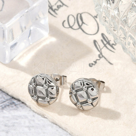 304 Stainless Steel Stud Earrings for Women EJEW-F351-03P-1