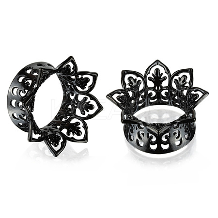 Hollow Out Flower Brass Alloy Ear Tunnels FS-WG7C815-04-1