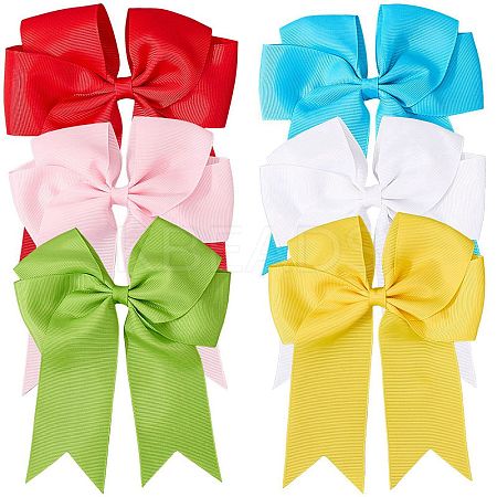 Bowknot Polyester Alligator Hair Clips for Women Girls OHAR-CP0001-26B-1