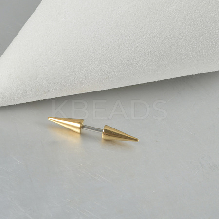 Cone 304 Stainless Steel Eyebrow Straight Barbell Rings with Spikes End WG9938B-06-1