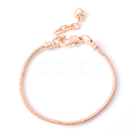 Brass European Style Bracelet Making MAK-R011-03RG-1