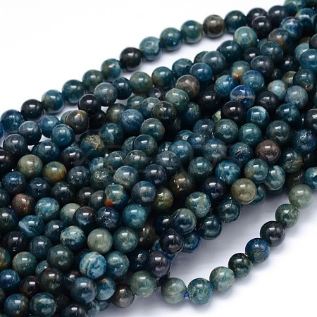 Round Natural Apatite Beads Strands G-F222-04-8mm-1