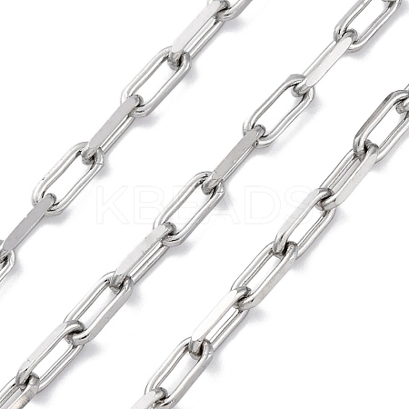304 Stainless Steel Paperclip Chains CHS-M009-06P-03-1