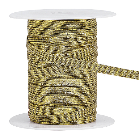 Flat Polyester Metallic Elastic Cord OCOR-BC0009-40A-01-1