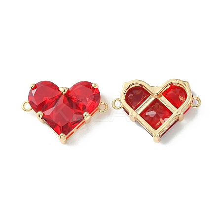 Brass Pave Cubic Zirconia Connector Charms KK-L208-04G-04-1
