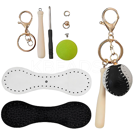 DIY Leather Keychain Making Kits AJEW-WH20020-345G-14-1