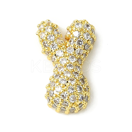 Rack Plating Brass Clear Cubic Zirconia Pendants KK-S378-01G-Y-1