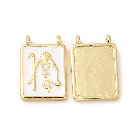 Eco-Friendly Brass Enamel Pendants KK-M246-17G-02-1