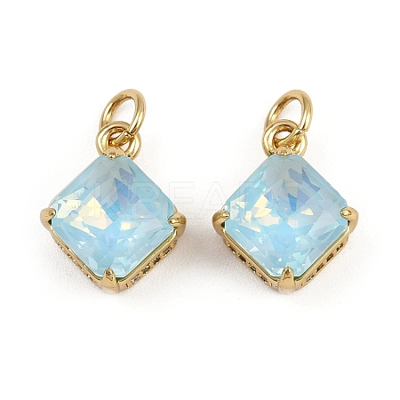 Brass Pave Cubic Zirconia Pendants KK-L240-07G-01-1