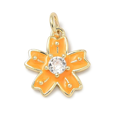 Brass Pave Clear Cubic Zirconia Pendants LS-KK-H255-06G-03-1