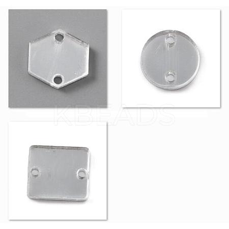 48Pcs 3 Styles Acrylic Connector Charms OACR-CA0001-17-1