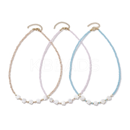 Glass Beads Necklaces NJEW-JN04721-1