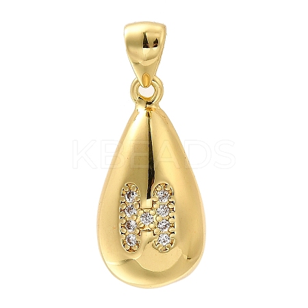 Rack Plating Brass Micro Pave Cubic Zirconia Pendants KK-L226-102G-H-1