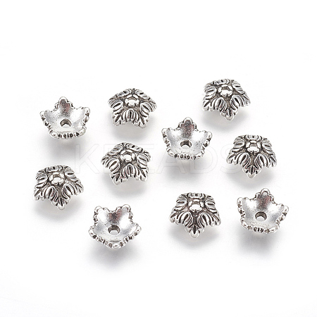 Tibetan Style Bead Caps X-TIBEB-A24621-AS-LF-1