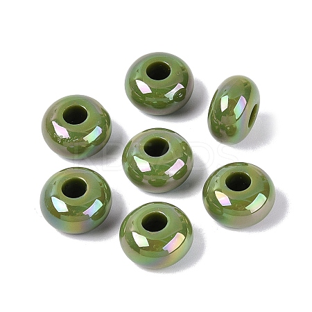 Opaque Acrylic European Beads OACR-E033-19O-1