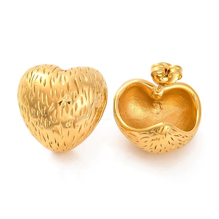 Ion Plating(IP) 304 Stainless Steel Stud Earrings EJEW-G395-14G-1