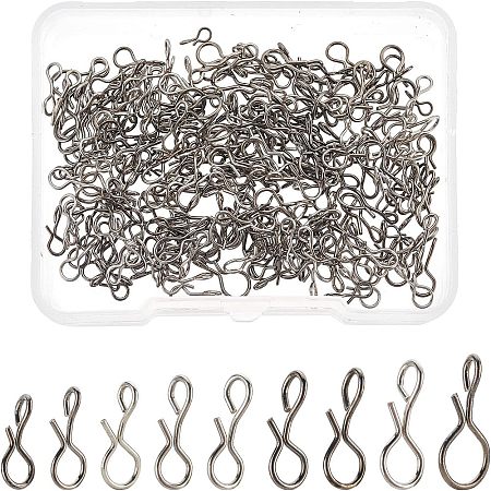 270Pcs 9 Style 304 Stainless Steel Fly Hook Lure Snap FIND-FH0002-95-1