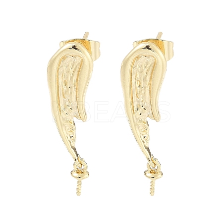 Brass Stud Earring Findings KK-M326-19G-1