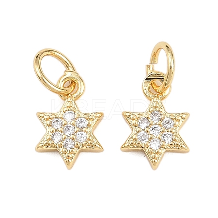 Brass Micro Pave Cubic Zirconia Pendants ZIRC-K070-41G-1