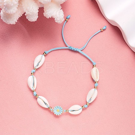 Bohemian Shell Braided Bead Bracelets EM2615-1-1