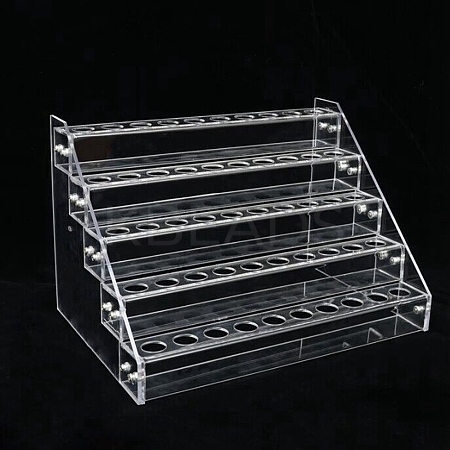5-Tier 45-Hole Acrylic Lipstick Display Stands ODIS-WH0030-34-1