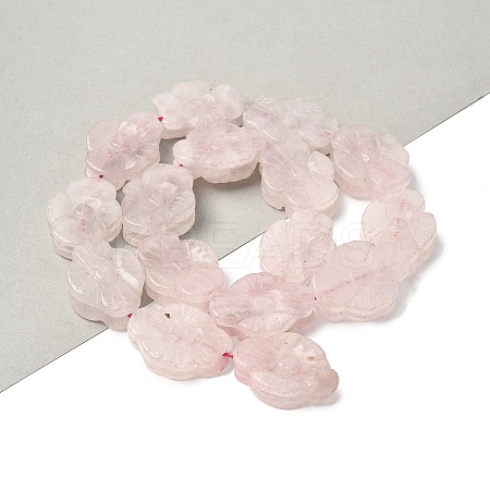 Natural Rose Quartz Carved Beads Strands G-B136-D01-1